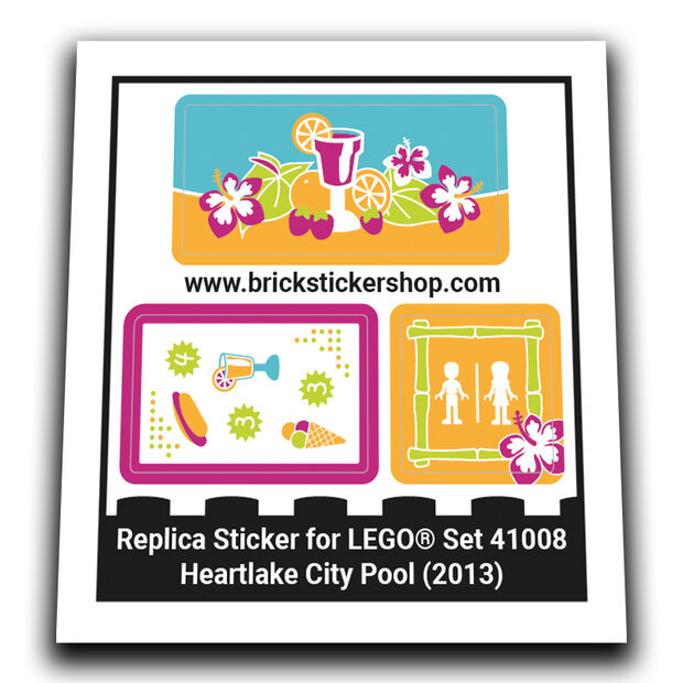 Replacement Sticker voor Set 41008 - Heartlake City Pool