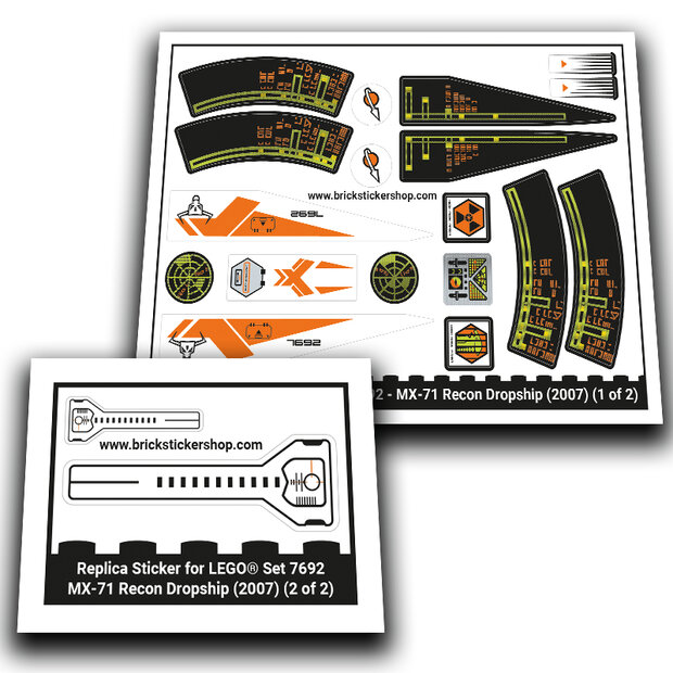 Replacement Sticker for Set 7692 - MX-71 Recon Dropship