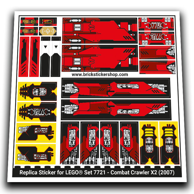Replacement Sticker for Set 7721 - Combat Crawler X2