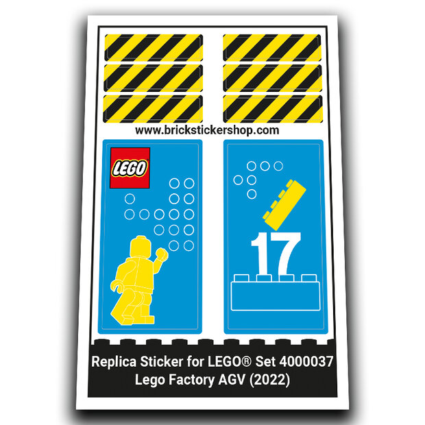 Replacement Sticker for Set 4000037 - Lego Factory AGV
