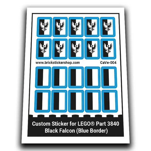 Custom Sticker - Black Falcon Vests (Blue)