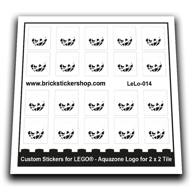 Custom Sticker - Aquazone Logo&#039;s for 2x2 Tile