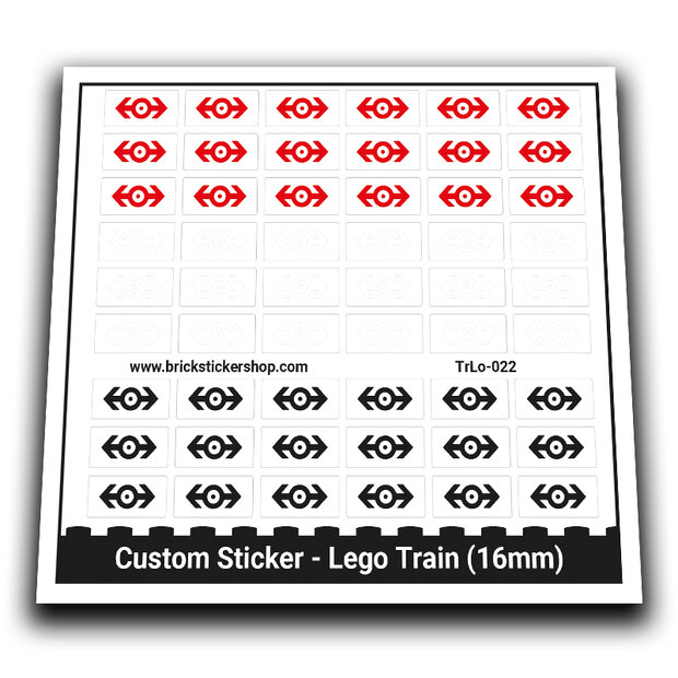 Custom Sticker - Lego Train Logo (16mm)