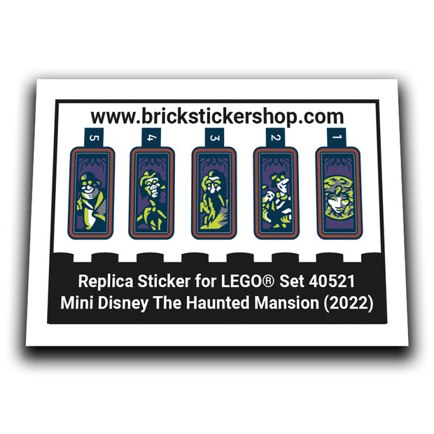 Replacement Sticker for Set 40521 - Mini Disney The Haunted Mansion