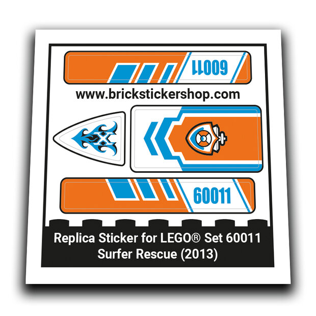 Replacement Sticker for Set 60011 - Surfer Rescue