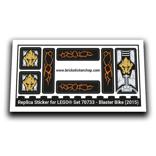 Replacement Sticker for Set 70733 - Blaster Bike