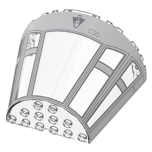 Custom Sticker for Star Wars - Cone Half 10 x 5 x 6 with Millenium Falcon Cockpit Pattern