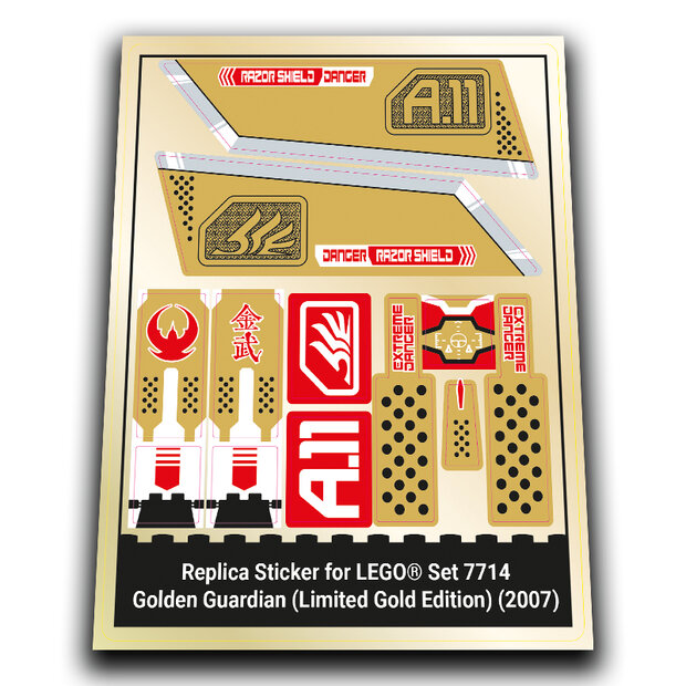 Replacement Sticker for Set 7714 - Golden Guardian (Limited Gold Edition)
