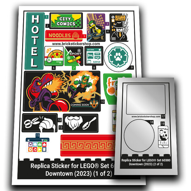 Replacement Sticker for Set 60380 - Downtown