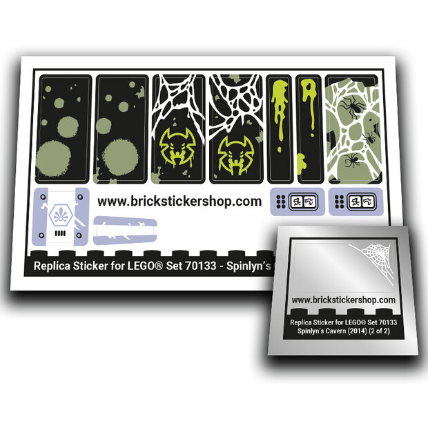 Replica Sticker voor Set Replacement Sticker voor Set 70133 - Spinlyn&#039;s Cavern