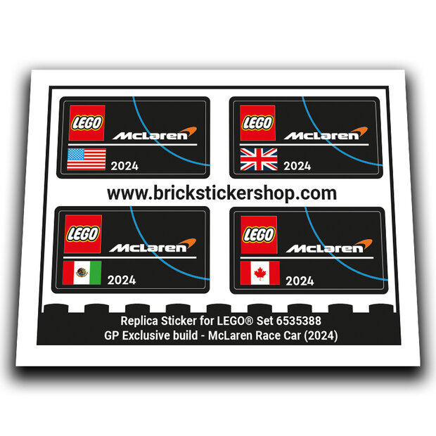 Replacement Sticker for Set 6535388 - GP Exclusive build - McLaren Race Car