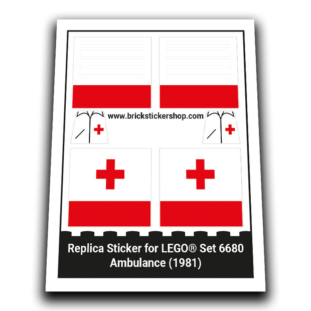 Replacement Sticker for Set 6680 - Ambulance