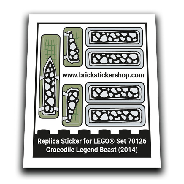 Replacement Sticker voor Set 70126 - Crocodile Legend Beast