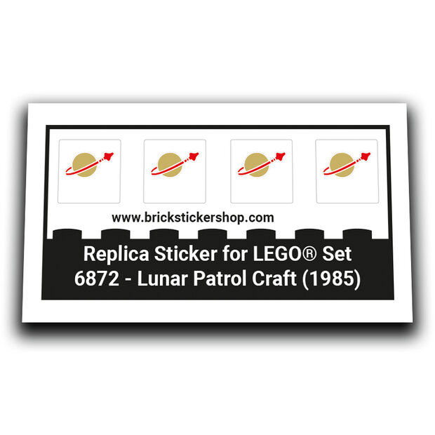 Replacement Sticker for Set 6872 - Lunar Patrol Craft