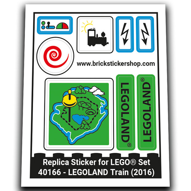 Replacement Sticker for Set 40166 - LEGOLAND Train