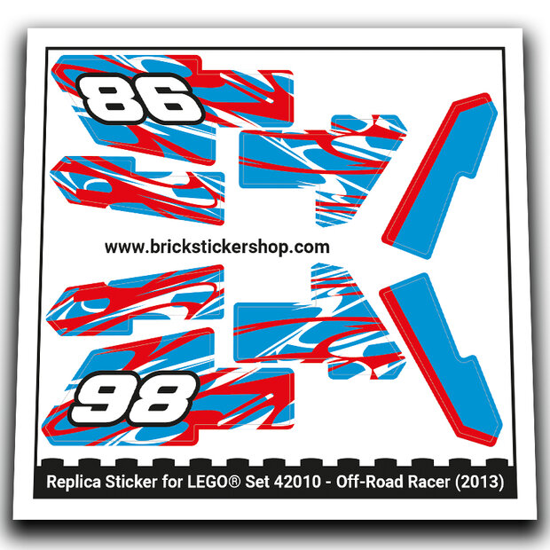 Replacement Sticker for Set 42010 - Off-Road Racer