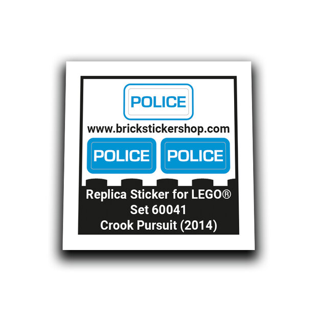 Replacement Sticker for Set 60041 - Crook Pursuit
