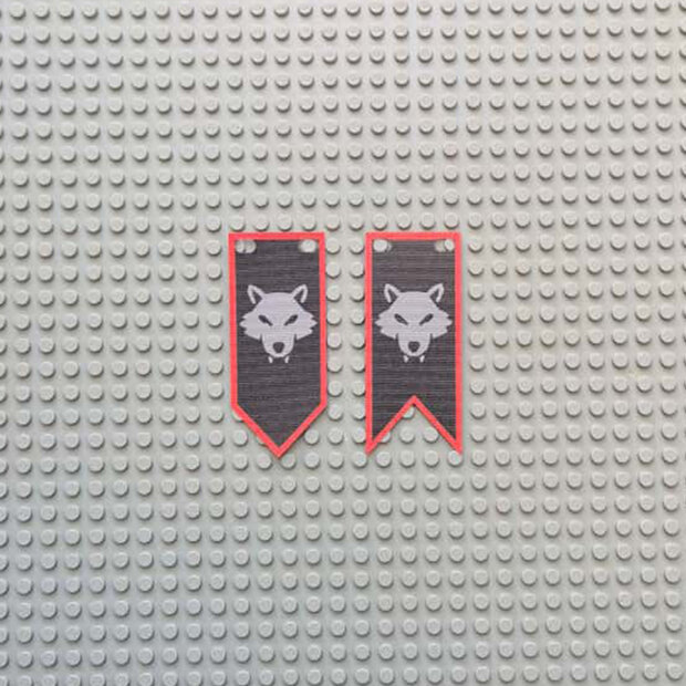 Custom Cloth - Banner with NEW Wolfpack Sigil on Black Background