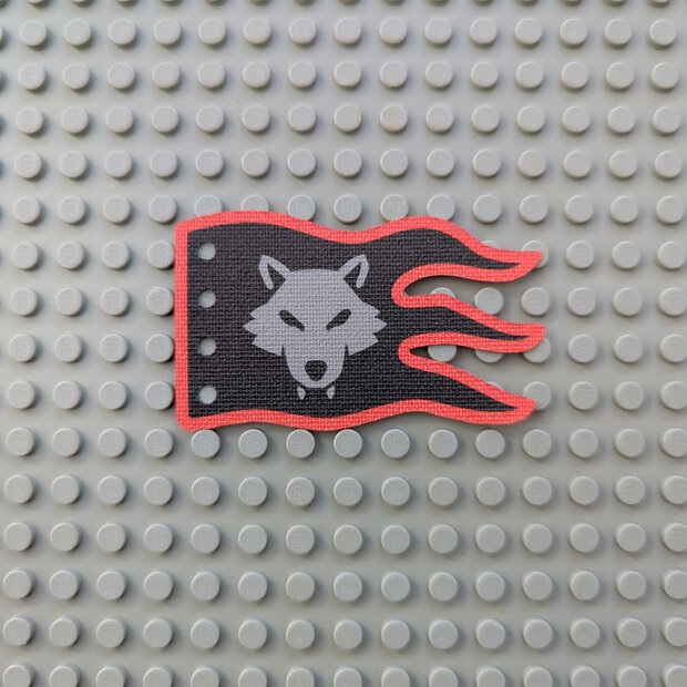 Custom Cloth - Flag 8 x 5 Wave with NEW Wolfpack Emblem