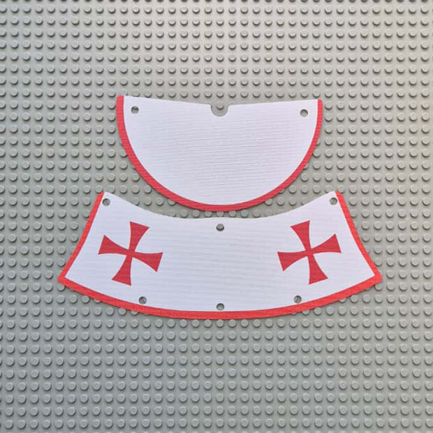 Custom Stof - Castle Pavilion Tent met Templar Kruis