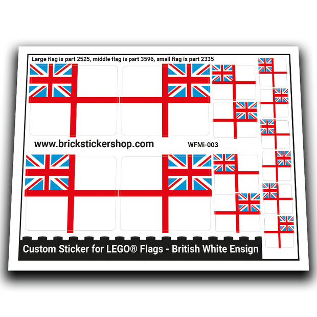 Custom Sticker - Flags - British White Ensign