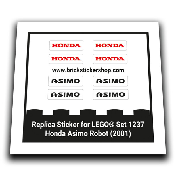 Replacement Sticker for Set 1237 &ndash; Honda Asimo Robot