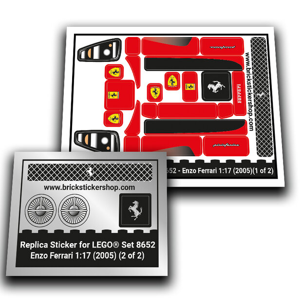 Replacement Sticker for Set 8652 - Enzo Ferrari 1:17
