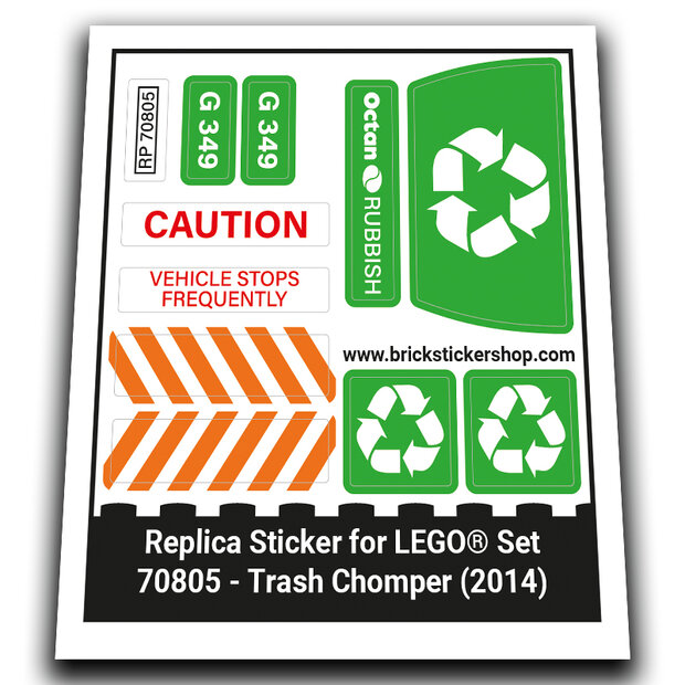 Replacement Sticker for Set 70805 &ndash; Thrash Chomper