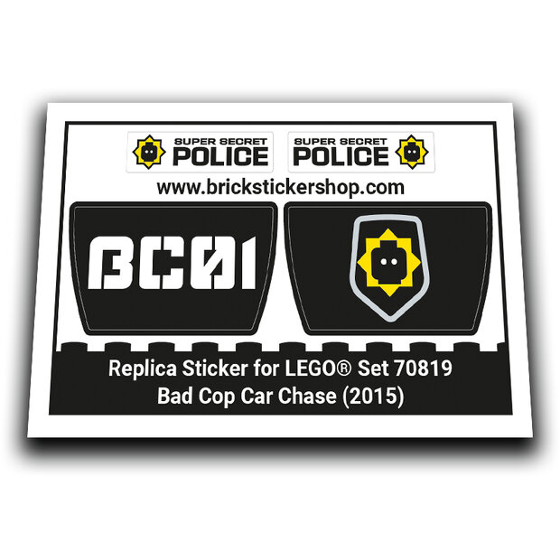 Replacement Sticker for Set 70819 &ndash; Bad Cop Car Chase