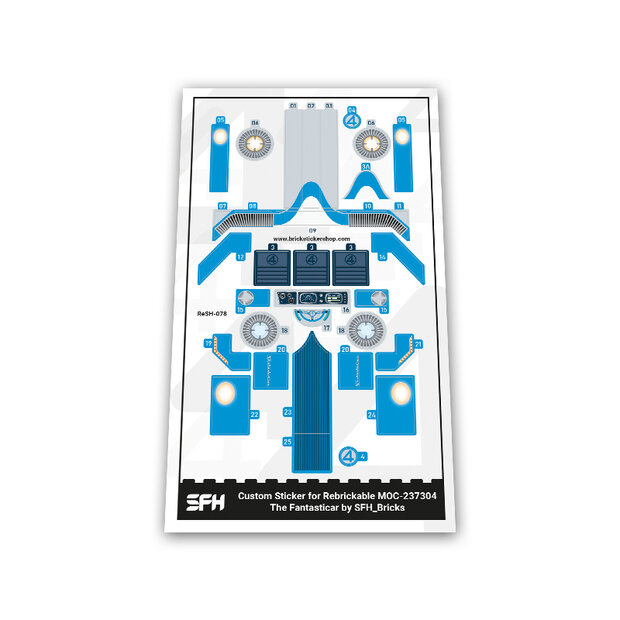 Custom Sticker - The Fantasticar by SFH_Bricks