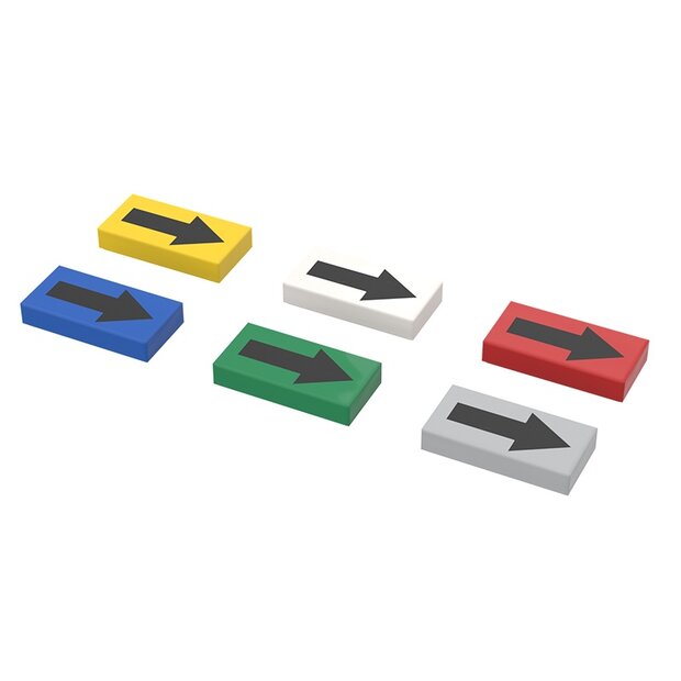 SpPa-037 - T - Black Arrow Pattern for 1x2 Tile - SpPa-037 - Afbeelding 2