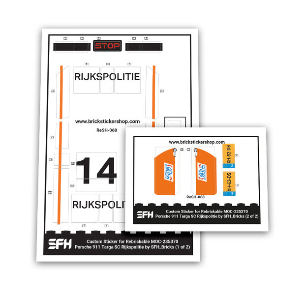 Custom Sticker - Porsche 911 Targa SC Rijkspolitie by SFH_Bricks