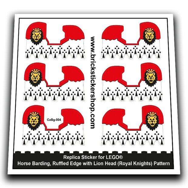 Horse Barding, Lion Head (Royal Knights) Pattern - CaBg-004 - Afbeelding 1