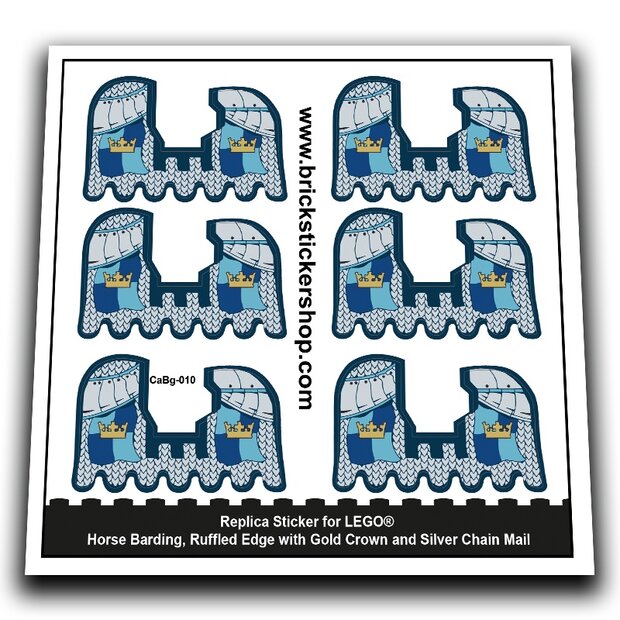 Horse Barding, Gold Crown and Silver Chain Mail - CaBg-010 - Afbeelding 1