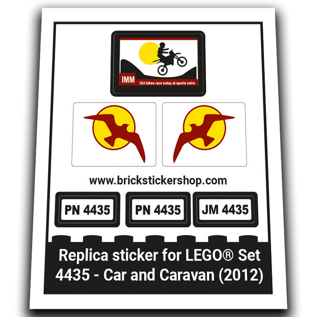 Replacement Sticker for Set 4435 - Car and Caravan