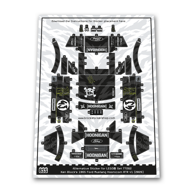 Alternative Sticker for Set 77262 - Ken Blocks '65 Ford Mustang Hoonicorn V1