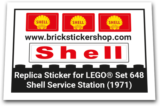 Replacement Sticker for Set 648 - Shell Service Station