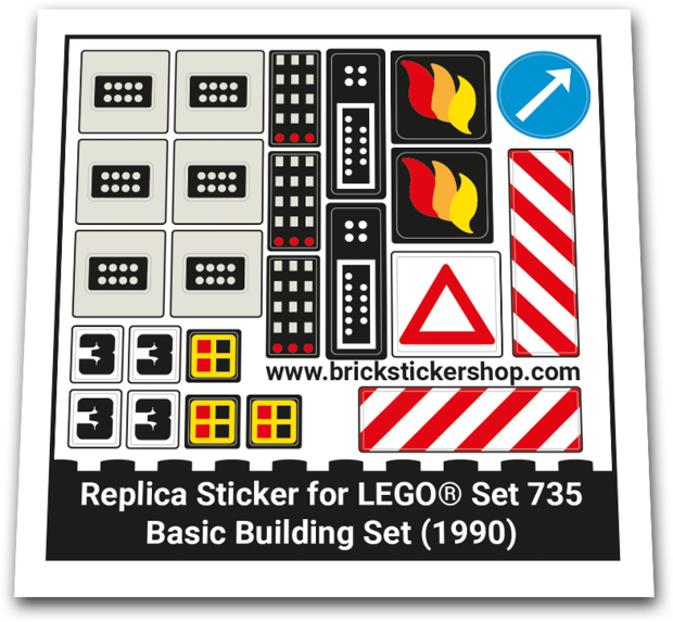 Replacement Sticker for Set 735 - Basic Building Set