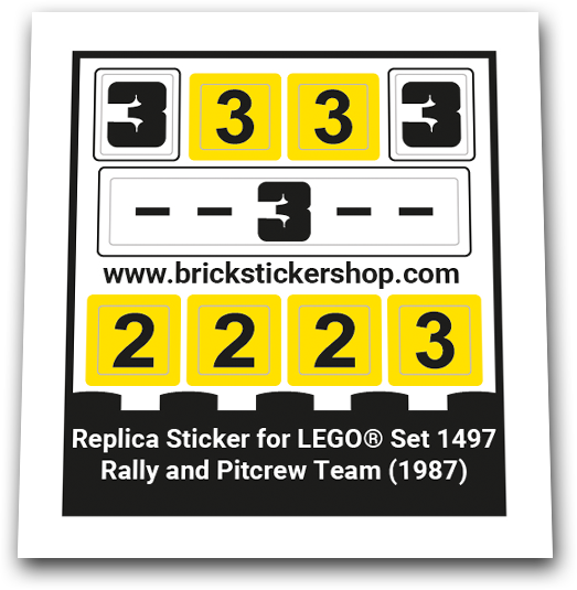 Replacement Sticker for Set 1497 - Rally and Pitcrew Team