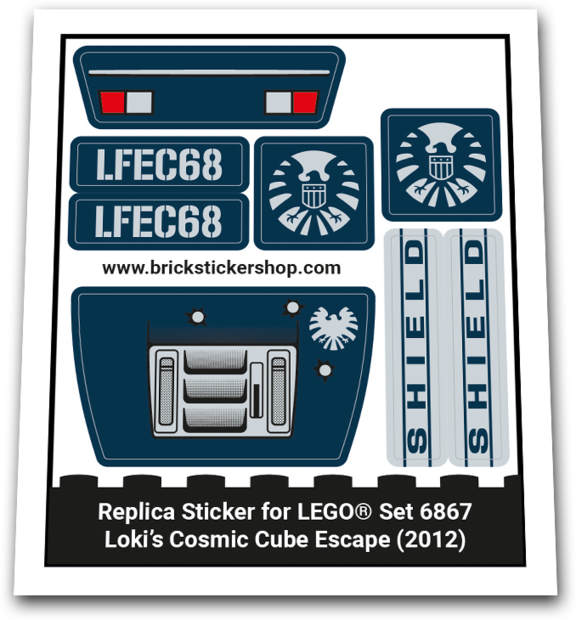 Replacement Sticker for Set 6867 - Loki's Cosmic Cube Escape