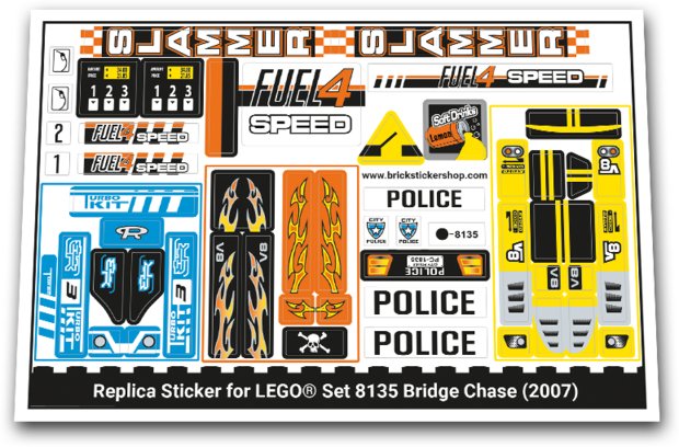 Replacement Sticker for Set 8135 - Bridge Chase