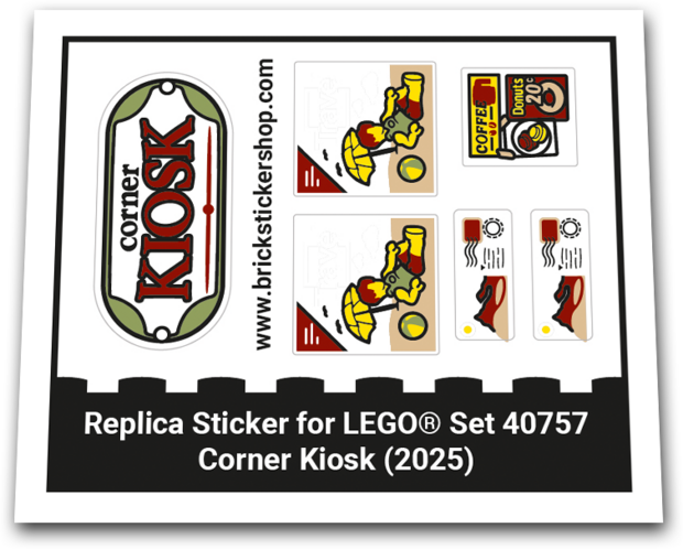 Replacement Sticker for Set 40757 - Corner Kiosk