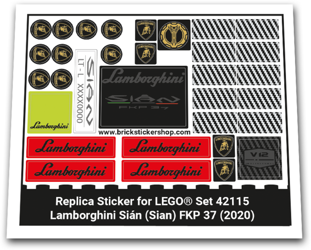 Replacement Sticker for Set 42115 - Lamborghini Si&aacute;n (Sian) FKP 37