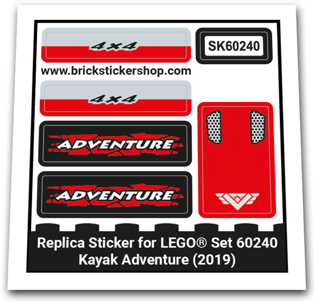 Replacement Sticker for Set 60240 - Kayak Adventure