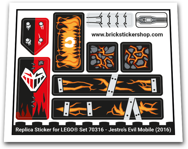 Replacement Sticker for Set 70316 - Jestro's Evil Mobile