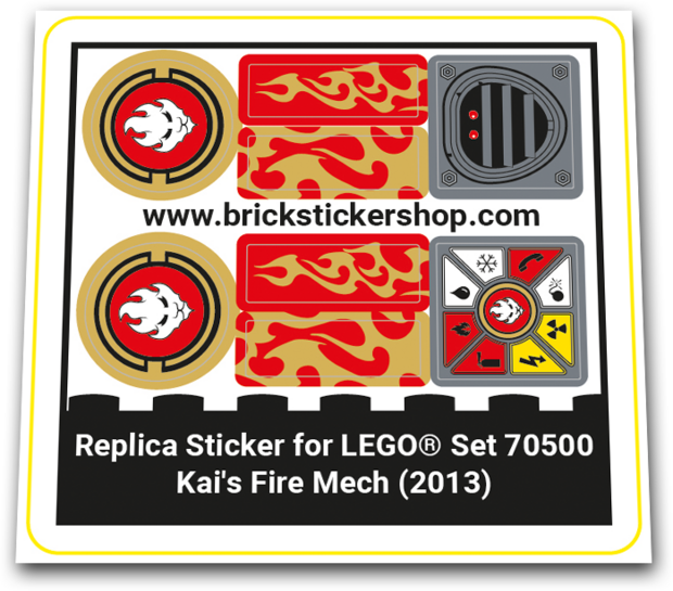 Replacement Sticker for Set 70500 - Kai's Fire Mech
