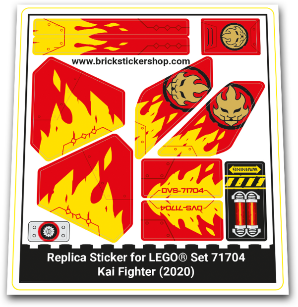 Replacement Sticker for Set 71704 - Kai Fighter