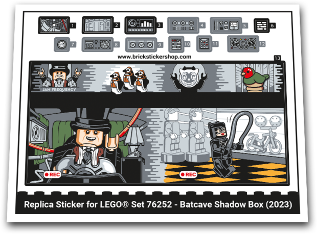 Replacement Sticker for Set 76252 - Batcave Shadow Box