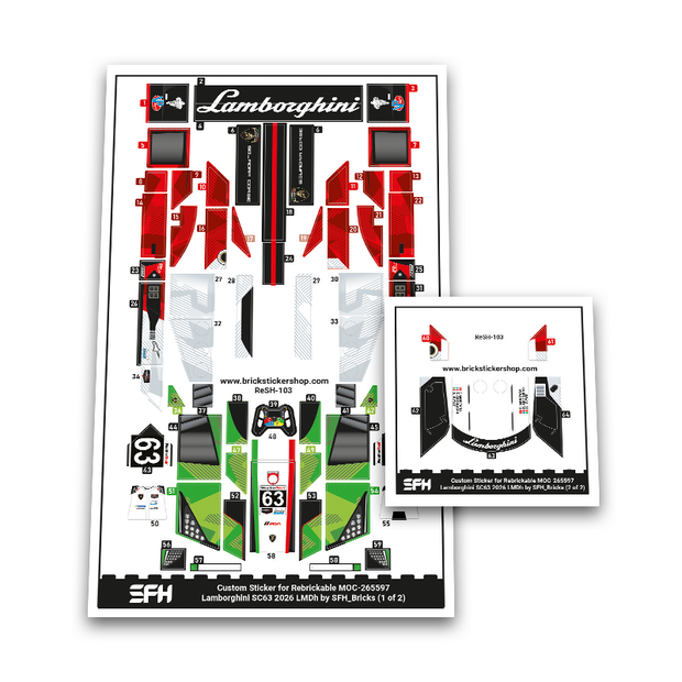 Custom Sticker - Lamborghini SC63 LMDh 2026 by SFH_Bricks