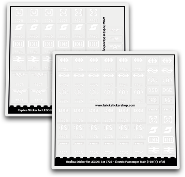 Replacement Sticker for Set 7725 - Electric Passenger Train